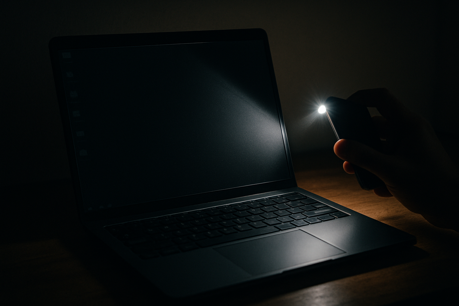 Cracked LCD or dead backlight? Tell them apart with a flashlight